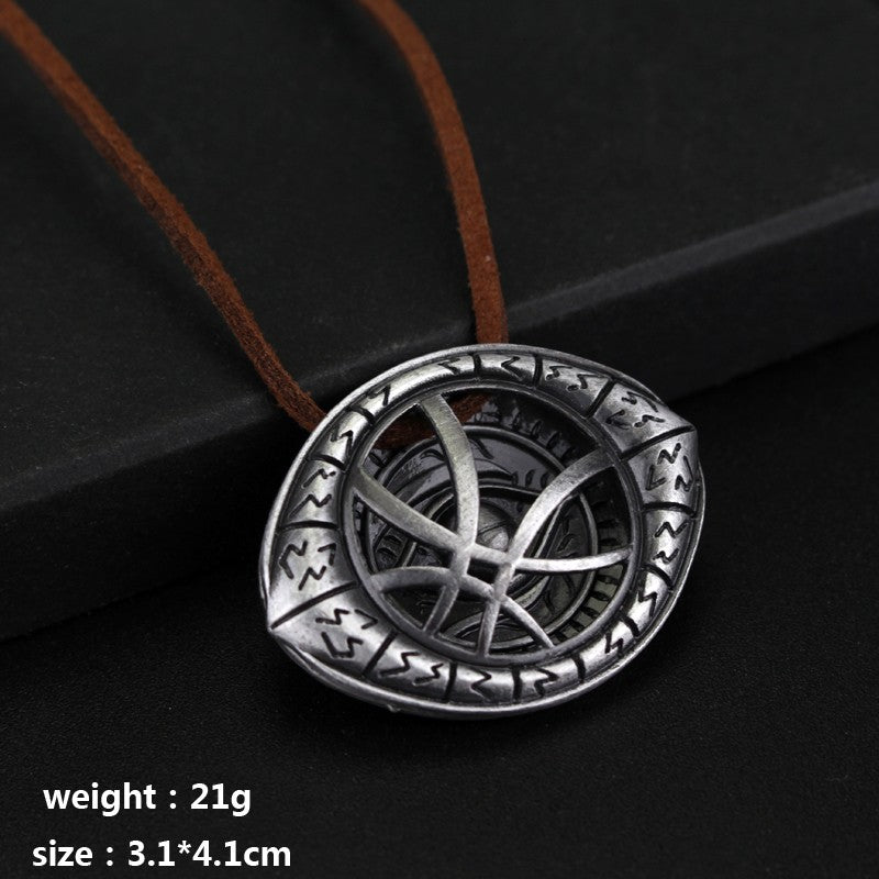Marvel Comics Movie Avengers Jewelry Doctor Strange Necklaces & Pendants Vintage Dr.Strange Eye Pendant Leather Chain Choker -30
