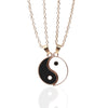 Matching 2 Pieces Stainless Steel Tai Chi Pendant Puzzle Necklace DIY Bracelet Jewlery Gift Couple Friends Bracelets Necklaces