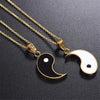 Matching 2 Pieces Stainless Steel Tai Chi Pendant Puzzle Necklace DIY Bracelet Jewlery Gift Couple Friends Bracelets Necklaces