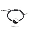 Matching 2 Pieces Stainless Steel Tai Chi Pendant Puzzle Necklace DIY Bracelet Jewlery Gift Couple Friends Bracelets Necklaces