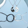 Matching 2 Pieces Stainless Steel Tai Chi Pendant Puzzle Necklace DIY Bracelet Jewlery Gift Couple Friends Bracelets Necklaces