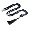 Matte Black Onyx & Moonstone Knotted Beads 108 Mala Men's and Women's Necklace Blessing Charm Jewelry Friendship Gift