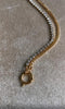 Mavis Hare Can Opened Clasp Glitter Charm Chain Necklace with Half Crystal Half Chain fit DIY Charms