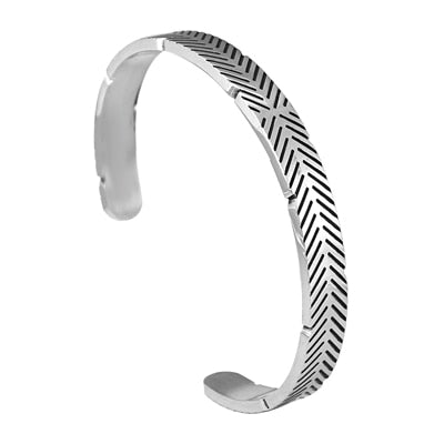 Men Bangle 316L Titanium Steel Bracelets & Bangles For Men Women Opening Cuff Bangle Pulseira feminina Christmas gift
