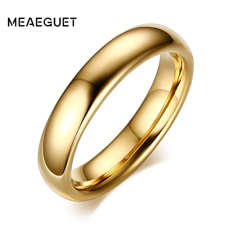 Fashion 100% Pure Tungsten Carbide Rings 6MM Wide Gold-Color Wedding Bands For Women Men Jewelry