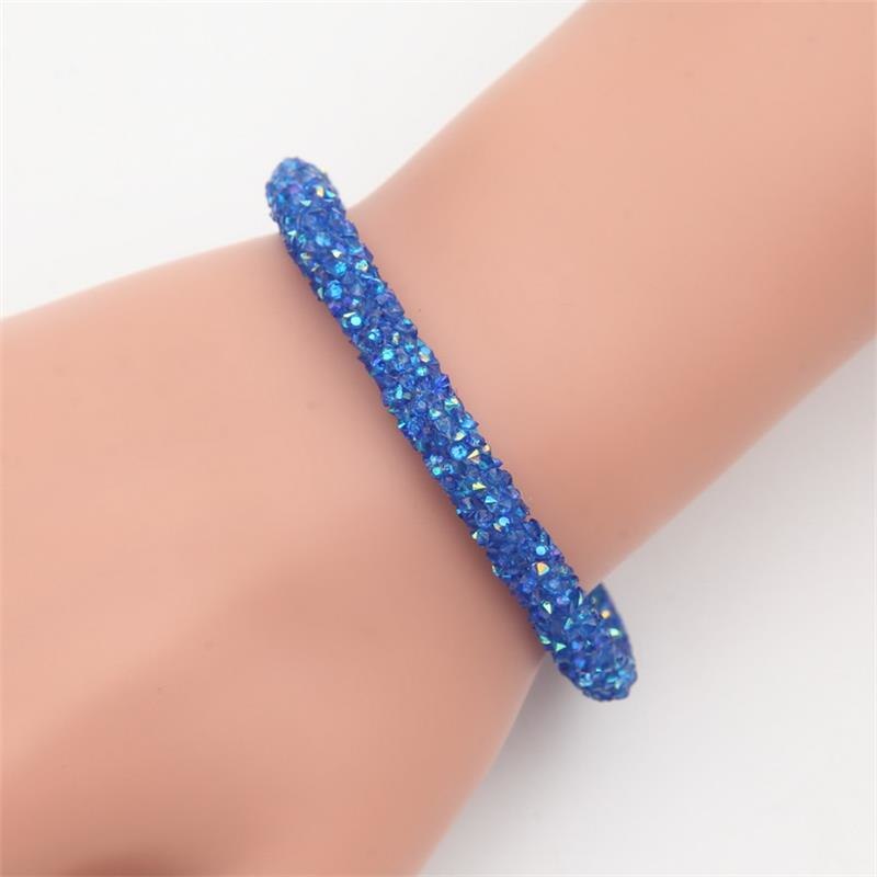 Trendy Mesh Crystal Cuff Star Magnetic Clasp Charm Bracelet Vintage 11 color Round Metal Chain Bracelets Jewelry Gift