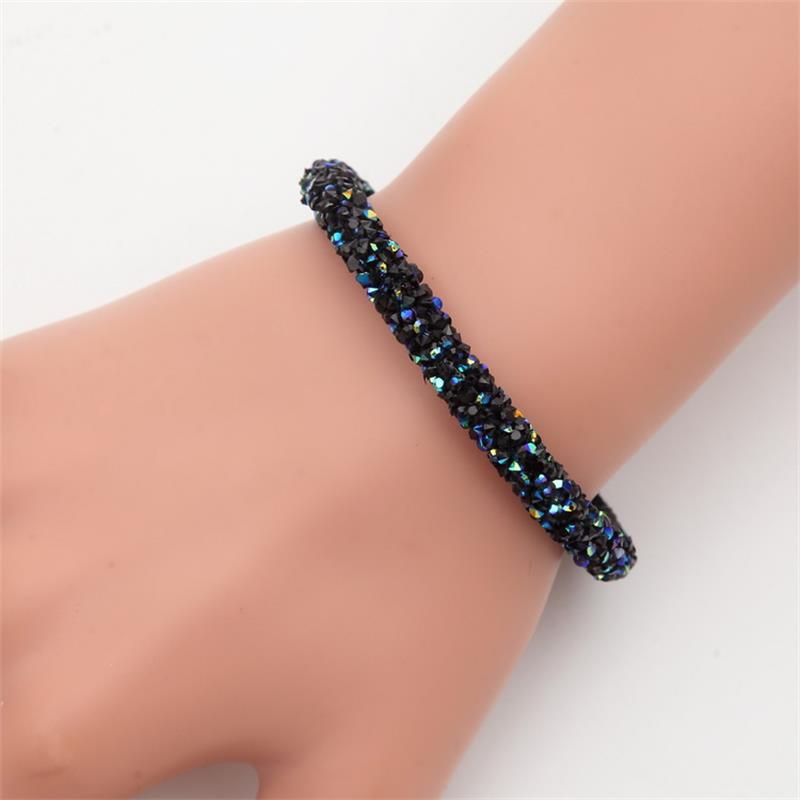 Trendy Mesh Crystal Cuff Star Magnetic Clasp Charm Bracelet Vintage 11 color Round Metal Chain Bracelets Jewelry Gift
