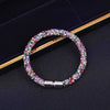 Trendy Mesh Crystal Cuff Star Magnetic Clasp Charm Bracelet Vintage 11 color Round Metal Chain Bracelets Jewelry Gift