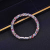 Trendy Mesh Crystal Cuff Star Magnetic Clasp Charm Bracelet Vintage 11 color Round Metal Chain Bracelets Jewelry Gift