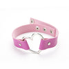 Trendy Sexy Punk Gothic Leather Heart Studded Choker Necklace Vintage Charm Round Collar Necklaces Women Jewelry Gift