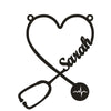 Medical Jewelry Custom Name Necklace Women Nurse Doctor Personalized Stethoscope Nameplate Heart Necklaces Girl Gifts