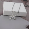 Medical Jewelry Custom Name Necklace Women Nurse Doctor Personalized Stethoscope Nameplate Heart Necklaces Girl Gifts