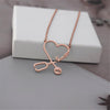 Medical Jewelry Custom Name Necklace Women Nurse Doctor Personalized Stethoscope Nameplate Heart Necklaces Girl Gifts