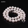 10-11mm Big Natural Pearl Necklace Pearl Beads White Necklace Offer Super Mother's Gift Wedding Jewelry XL-063