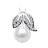 [MeiBaPJ]100% Real Solid 925 sterling silver jewelry Luxury perfectly natural pearl necklace for women open pendant