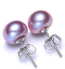 [MeiBaPJ]56/67 Classic simple pearl earrings for women real natural freshwaterpearl & 925 sterling silver stud earrings