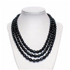 [MeiBaPJ] 7-8mm AAAA high quality natural pearl choker necklace for women 925 silver clasp black necklace best gift