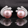 [MeiBaPJ] 9-10mm Natural Pearl Earrings for Women Stud Earrings 925 Solid Silver Stars Fashion Earrings Fine Jewelry