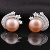 [MeiBaPJ] 9-10mm Natural Pearl Earrings for Women Stud Earrings 925 Solid Silver Stars Fashion Earrings Fine Jewelry