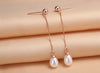 [MeiBaPJ] 925 Solid Silver L Earrings Natural Pearl Stud Earring For Women Fine Jewelry With Gift Box