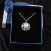 [MeiBaPJ] 925 Sterling Silver Pendant Necklace Elegant Sweet Flower Natural Pearl Jewelry For Women Long Chain 45cm