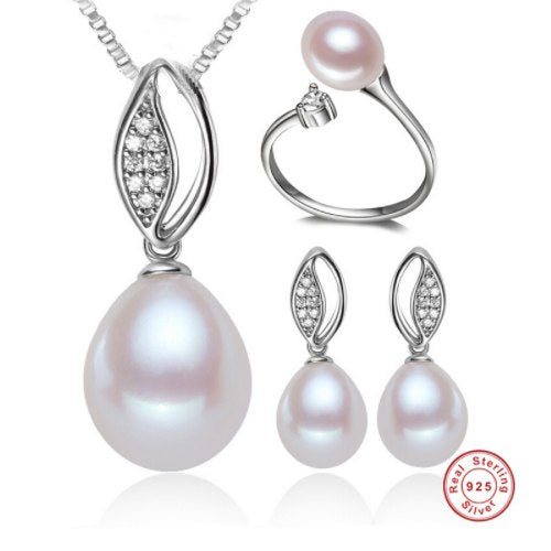 925 Sterling Silver Jewelry Sets Stud Earrings Necklaces Pendants Fine Jewelry 925 Silver Maxi Necklace Earrings