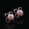 [MeiBaPJ] Elegant Women Pure S925 Sterling Silver Earrings Fashion Real Natural Pearl Sweet Flower Stud Earrings Fine Jewelry