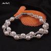High Quality Lady 4 Colors 5-6mm Pearl Bracelet Pure Handmade Multi Color Small Crystal Bead Bangle For Women SL-095