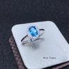 Multiple Gemstone Optional Simple Flower Ring for Women Real 925 Sterling Silver Fine Jewelry