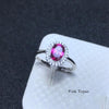 Multiple Gemstone Optional Simple Flower Ring for Women Real 925 Sterling Silver Fine Jewelry