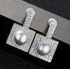 [MeiBaPJ]Natural Pearl Fashion Drop Earrings Real 925 Sterling Silver Fine Charm Jewelry for Women