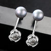 [MeiBaPJ]Natural Pearl Fashion Drop Earrings Real 925 Sterling Silver Fine Charm Jewelry for Women
