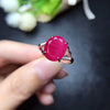 [ Natural New Burning Ruby Gemstone Fashion Ring for Women Real 925 Sterling Silver Fine Jewelry