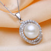[MeiBaPJ]Pure Silver Spiral Pendant Necklace 10-11mm Real Natural Big Pearl 18 Inches Necklace for Women Birthd Gift