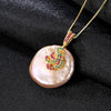 [MeiBaPJ]Real Baroque Pearl Pendant Necklace 925 Solid Silver Gold Plated Fine Jewelry for Women