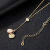 [MeiBaPJ]Real Pearl Love Pendant Necklace 925 Solid Silver Gold Plated Fine Jewelry for Women