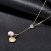 [MeiBaPJ]Real Pearl Love Pendant Necklace 925 Solid Silver Gold Plated Fine Jewelry for Women