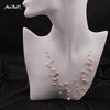 S925 Silver Clasp Natural Pearl Necklace For Women Multi Layer White Pink Public To Wear Fine Jewelry XL008