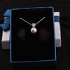 [MeiBaPJ] Simple Pearl Pendant Necklace 925 Sterling Silver Classic Pendant with Silver Box Chain Fine Jewelry for Women