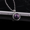 [MeiBaPJ] Simple pearl pendant necklace 925 sterling silver circle pendant with silver chain fine jewelry with gift box