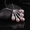 [MeiBaPJ] Trendy pearl pendant necklace 925 sterling silver personality pendant & silver box chain fine jewelry