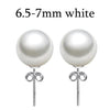 [MeiBaPJ]Unimaginable price high quality 15 sizes real round pearl earrings for women 925 sterling silver stud earring for girl