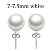 [MeiBaPJ]Unimaginable price high quality 15 sizes real round pearl earrings for women 925 sterling silver stud earring for girl