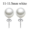 [MeiBaPJ]Unimaginable price high quality 15 sizes real round pearl earrings for women 925 sterling silver stud earring for girl