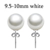 [MeiBaPJ]Unimaginable price high quality 15 sizes real round pearl earrings for women 925 sterling silver stud earring for girl
