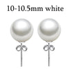 [MeiBaPJ]Unimaginable price high quality 15 sizes real round pearl earrings for women 925 sterling silver stud earring for girl