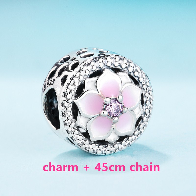 45cm link chain Necklaces for Women 925 sterling silver with many colors Radiant Hearts pendant necklace Fine Jewelry