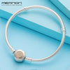 925 Sterling Silver Two Tone Clasp with 14K gold Snake Bracelets for Women Fit Charms Beads Diy Fine Jewelry YL036