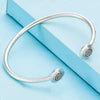 925 Sterling Silver many kinds of open bracelets For women with ball clip fit Charms bead bangles DIY fine jewelry YSZ031