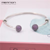 925 Sterling Silver many kinds of open bracelets For women with ball clip fit Charms bead bangles DIY fine jewelry YSZ031